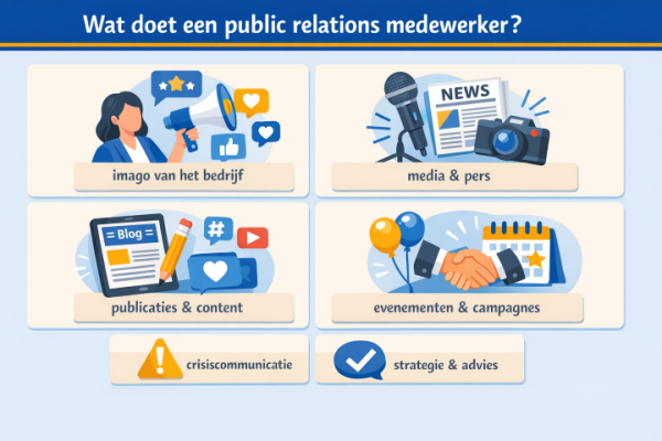 Alles over het beroep public relations medewerker Wat doet een public relations medewerker